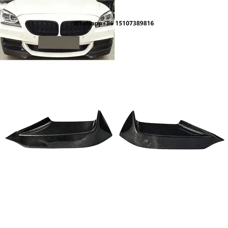 Carbon Fiber Front Lip Splitters for 6 Series F06 F12 F13 M-Tech 2012-2016 Front Bumper Lip Spoiler Body Kit Car Accessories