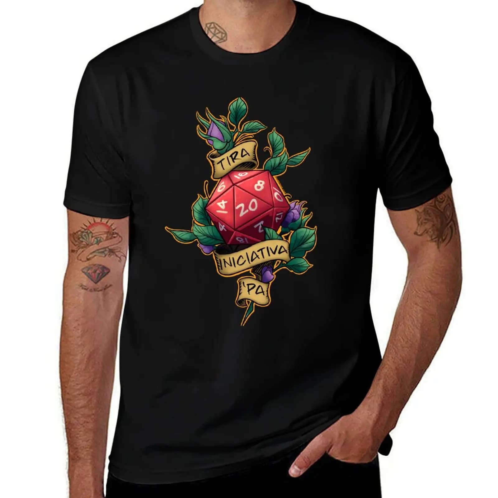 Tira Iniciativa ‘Pa (roll initiative, bro) T-Shirt Heavy Duty Casual Work Tee T-Shirt
