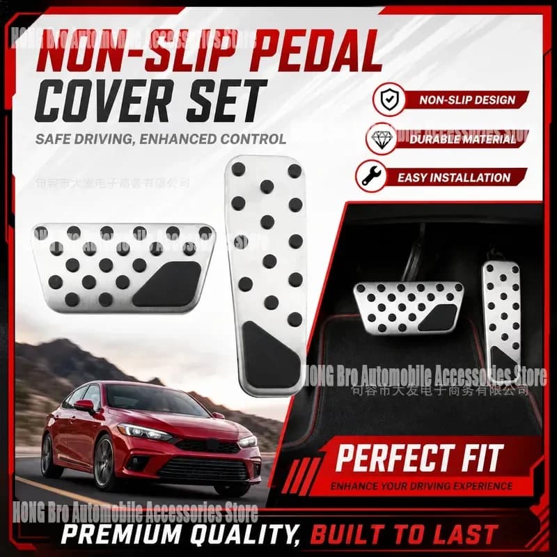 For Dodge Charger 2009-2019 Challenger Accelerator Brake Pedal Cover Anti Slip Foot Rest Pad Car Interior Accessories