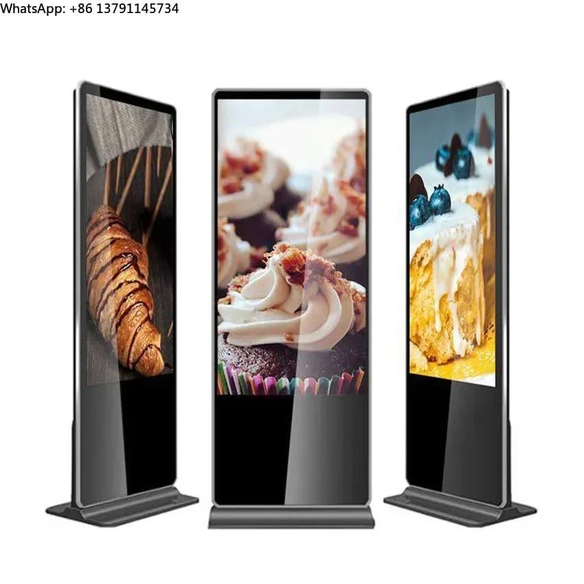 55 Inch Indoor LCD Digital Signage Animation Graphics Floor-Standing For Shopping Malls Self-Service Businesses Cloud-Based CMS