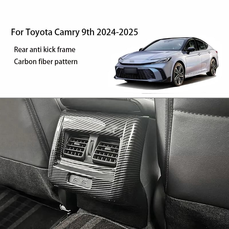 Fit For Toyota Camry XV80 9th Gen 2024 2025 Rear Air Vent Frame Air Conditioner Anti-Kick Pad Interior Decoration Accessories
