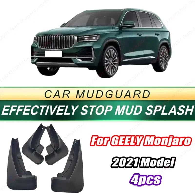 For GEELY Monjaro 2021 Model 4PCS Front Rear Mud Flaps Splash Guards Fender Mudguards Auto Accessories