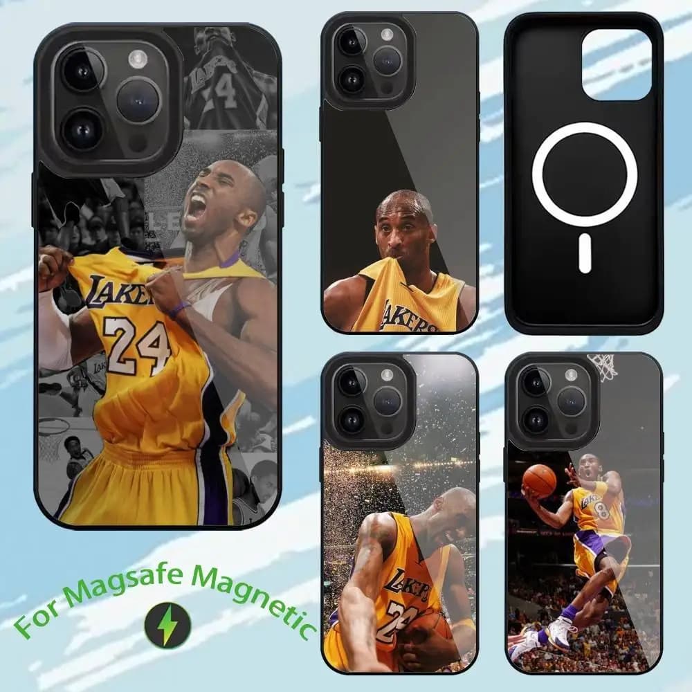 B-Basketball K-Kobe Bryant 8 24  Phone Case For iPhone17,16,15,14,13,12,11,Plus,Pro,Max For Magsafe Wireless Charging cover