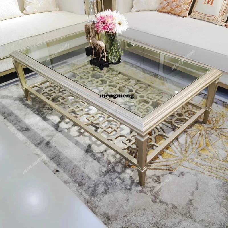 Tempered Glass Coffee Tables Apartment Living Room Center Table Home Furniture Side Table Modern Square Coffee Table Luxury home