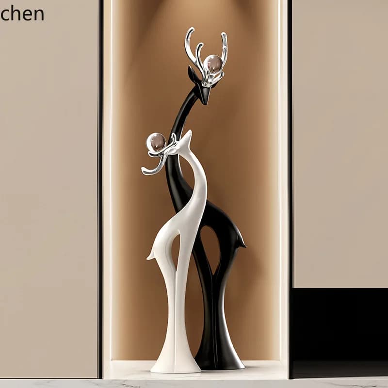 ZML Living Room TV Cabinet, Large Floor-standing Ornament for Fortune and Prosperity, High-end Housewarming Gift