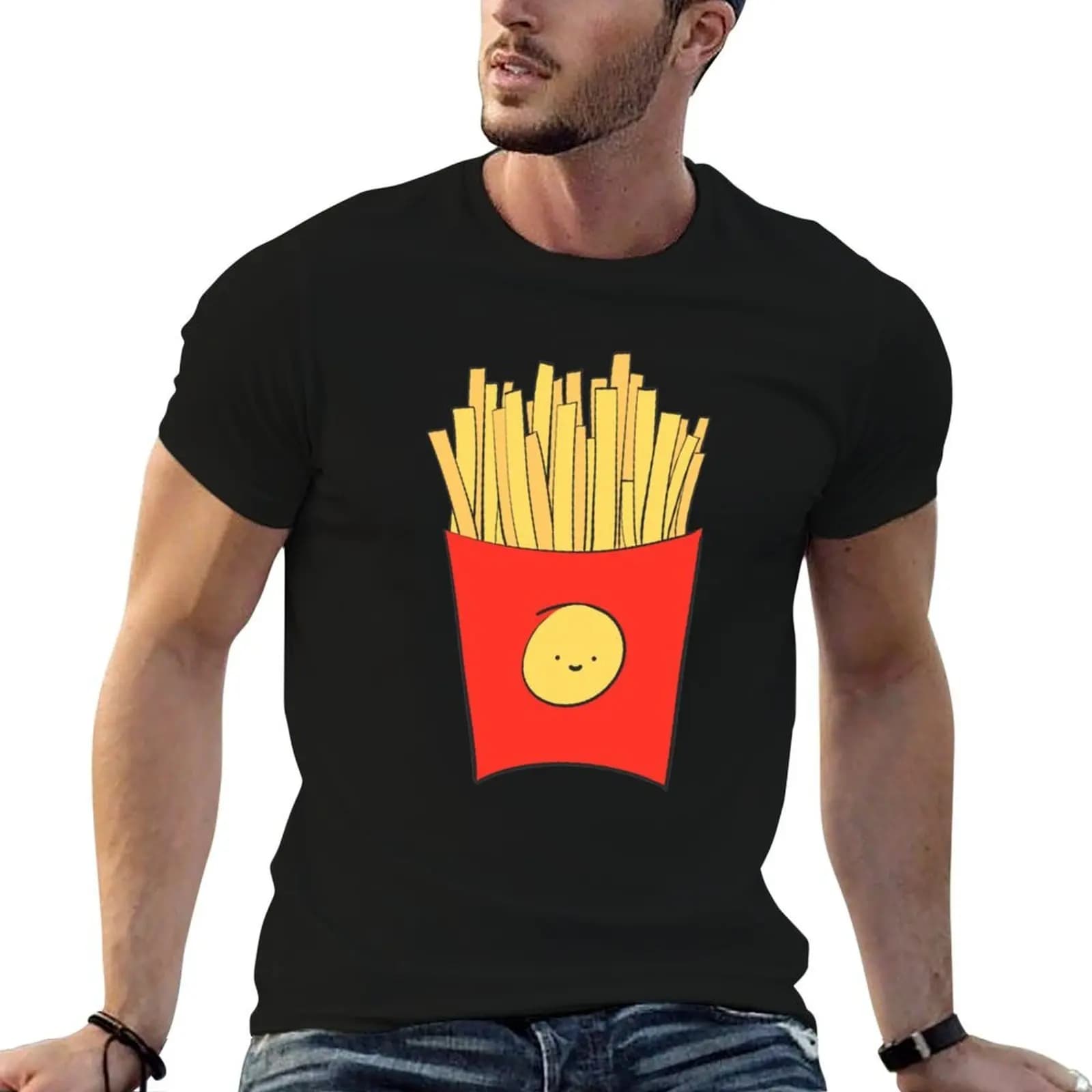 French Fries T-Shirt luxury t-shirt animal prinfor boys big and tall t shirts for men