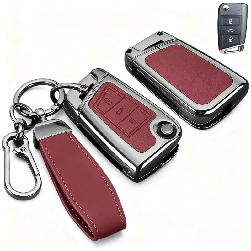 Protective Zinc Alloy Key Cover Case for Volkswagen Golf 7/Golf 8/Santana/Touran/Tharu/T-Cross/CC/Tayron/Jetta - Key Fob Shell