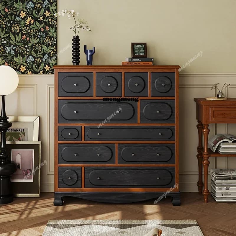 Z136Classic Luxury Living Room Cabinets Retro Storage Mid Century Vintage Living Room Cabinets Drawers Modern Meuble Salon Furni