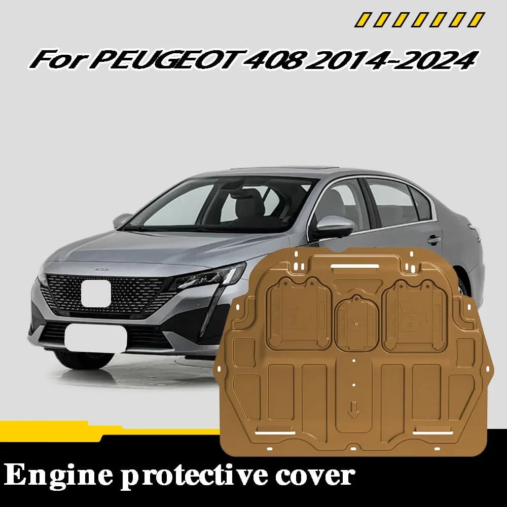 Under Engine Guard Splash Shield Mud Fender Cover Plate Fender Mudguard Protector For PEUGEOT 408 2014-2024 1.6T 1.2T