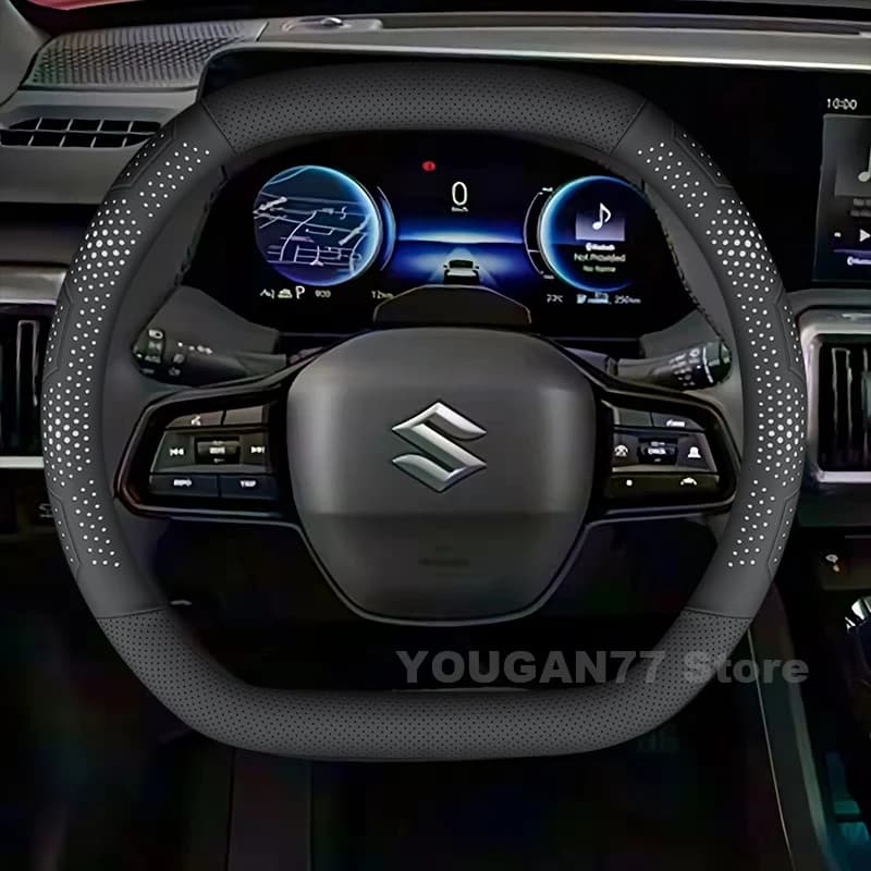 Double D-type Leather Car Steering Wheel Cover For New Suzuki e Vitara 2025 Auto interior Suzuki e Vitara Accessories 2025