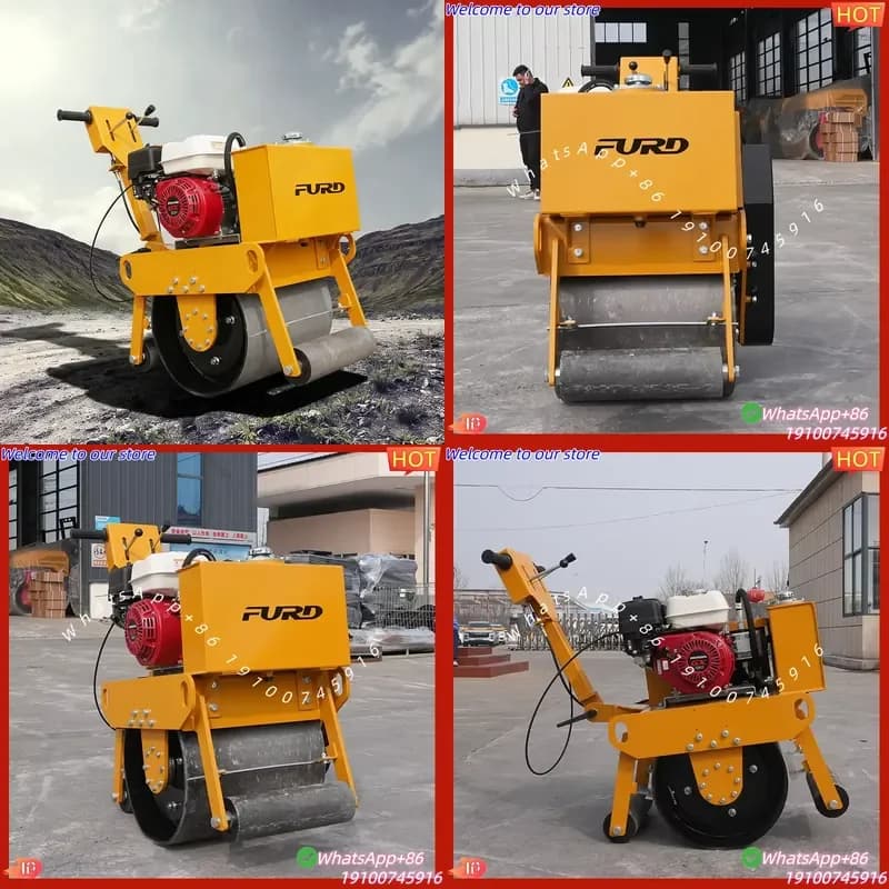 CE Certificate Single Drum Road Roller Compactor Mini Vibratory Roller Factory Directly Customized Small Engine