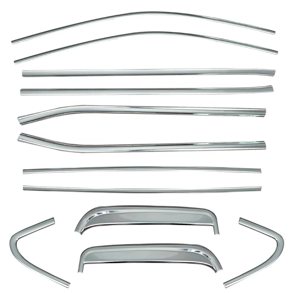 For Chevy Silverado 1500 Door Window Sill Molding Strip Trim Cover ABS Material Glossy Black  Car Other Exterior Accessories
