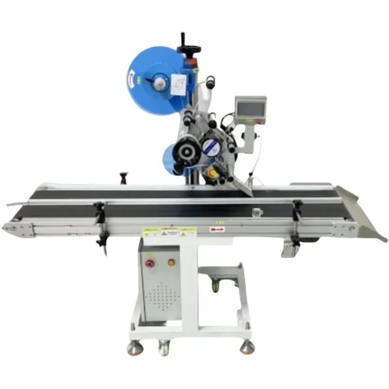 Automatic assembly line flat color plastic container toiletri box beverage bottle leling hine