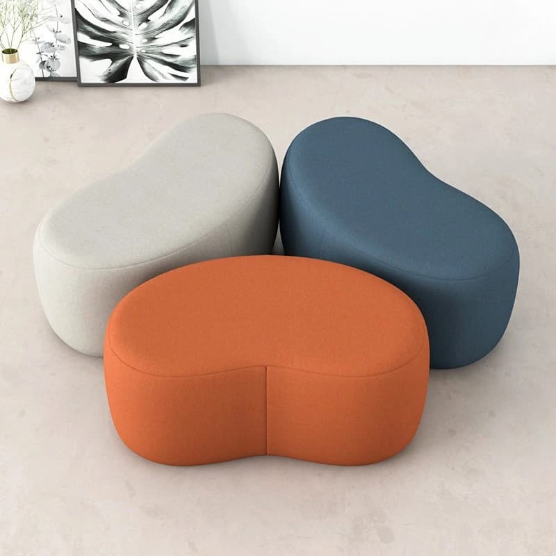 Nordic sofa stool, pedal stool, light luxury round stool