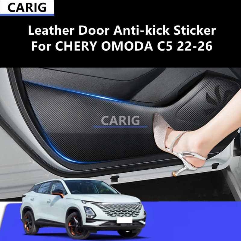For CHERY OMODA C5 22-26 Leather Door Anti-kick Sticker Modified Interior Car Film Accessories Refit Modification Decoration
