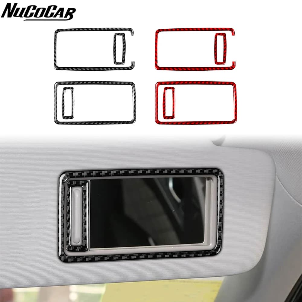 For Volkswagen Magotan CC 2017-2024 Carbon Fiber Makeup mirror panel Trim frame Car Accessories Interior Decorative Stickers