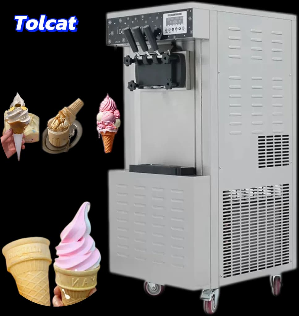 Commercial Fully Automatic Ice Cream Machine 30L/h Suitable for Tea Shop STainless Steel Bodyautomatic Cleaning Wholesale Price