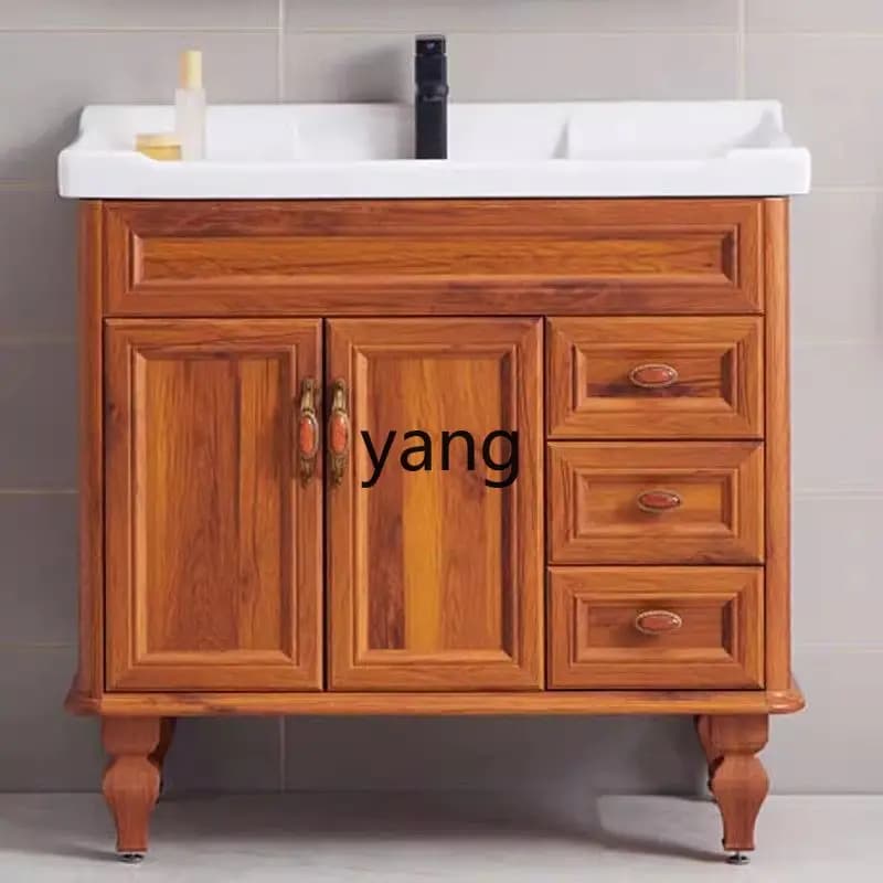 LHH carbon fiber bathroom cabinet wash basin combination integrated bathroom toilet laundry basin