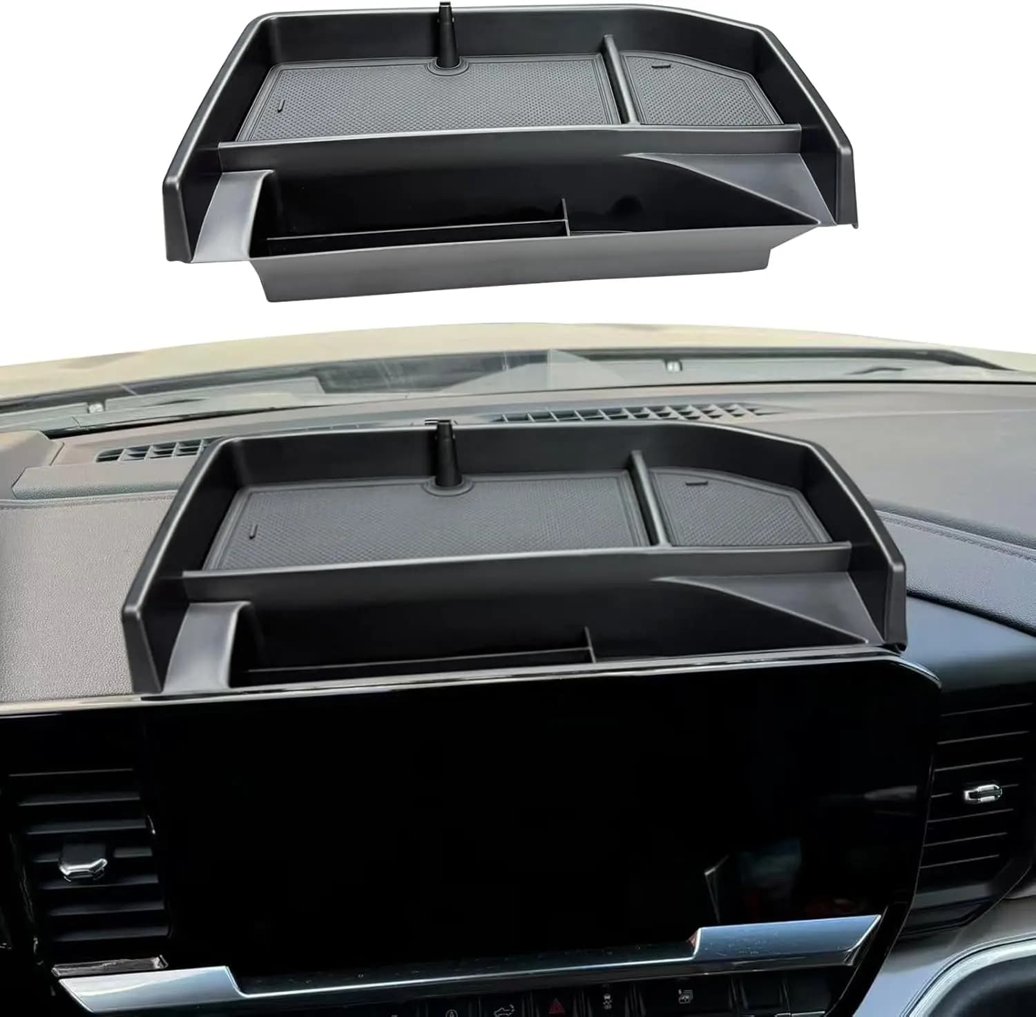 RUNROAD Center Console Dashboard Organizer for 2022-2024 2025 Chevy Silverado/GMC Sierra Dash Board Car Tray 1500 Accessories