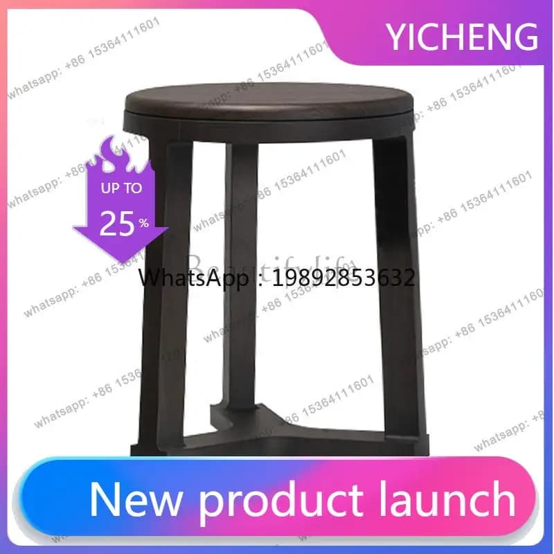 LYY Italian light luxury coffee table high-end marble household minimalist round solid wood tea table