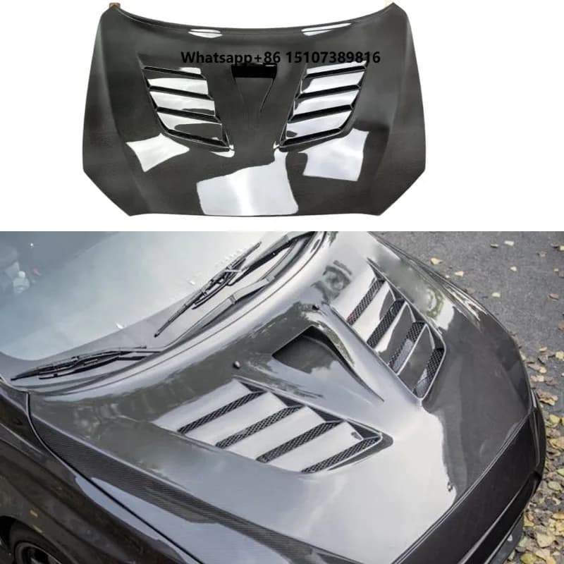 Evo X Real CARBON FIBER HOOD for 2008-2015 LANCER EVO X  (10th Gen)/ Lancer EX 2008-2015