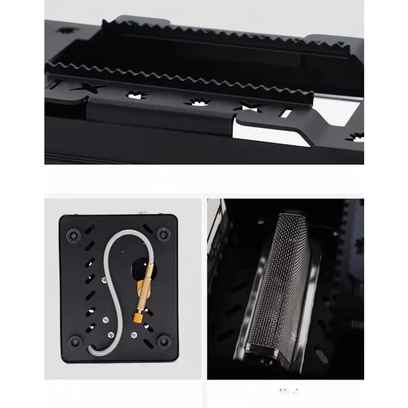 Outdoor Portable Collapsible Stainless Steel Camping Stove Fire Watching Burner for Hiking Picnic Emergency