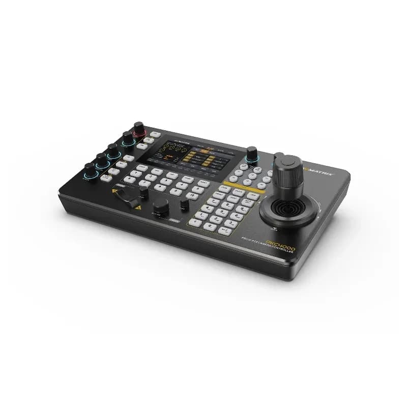 Avmatrix PKC4000 Supports Video Decoding 5 Inch Touch Screen PTZ Camera Controller With 4D Joystick Tally GPIO for Switch