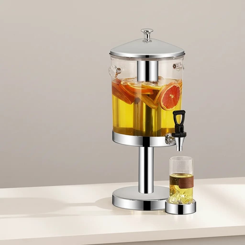 New Design 8L 201 Stainless Steel Juice Dispensers Drink Dispenser Milk Coffee Soda Beverage Beer Dispenser for Cafeteria