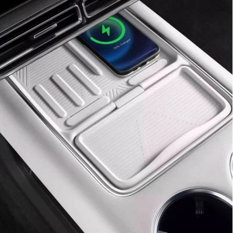 For LiXiang L7 L8 L9 2024-2025 Silica Gel orange Car Anti-slip Mat for Central Water Cup Wireless Charging Pad Car Accessories
