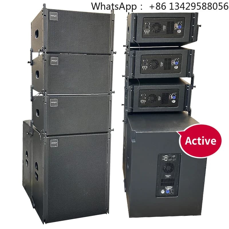 New Active DSP 500W Amplifier 10 Inch Line Array Speaker System Outdoor Concert Stage Professional Active Line Array Speakers