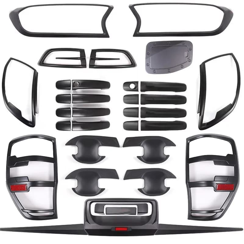 ABS Matte Black Car Body Decorate Cover Moulding Sticker For Ford Ranger Wildtrak T6 T7 T8 2012-22 Car Accessories