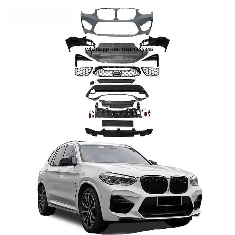 X3 G01 G08 2018-2021 upgraded to X3M-style body kit front and rear bumpers side skirt eyebrow exhaust