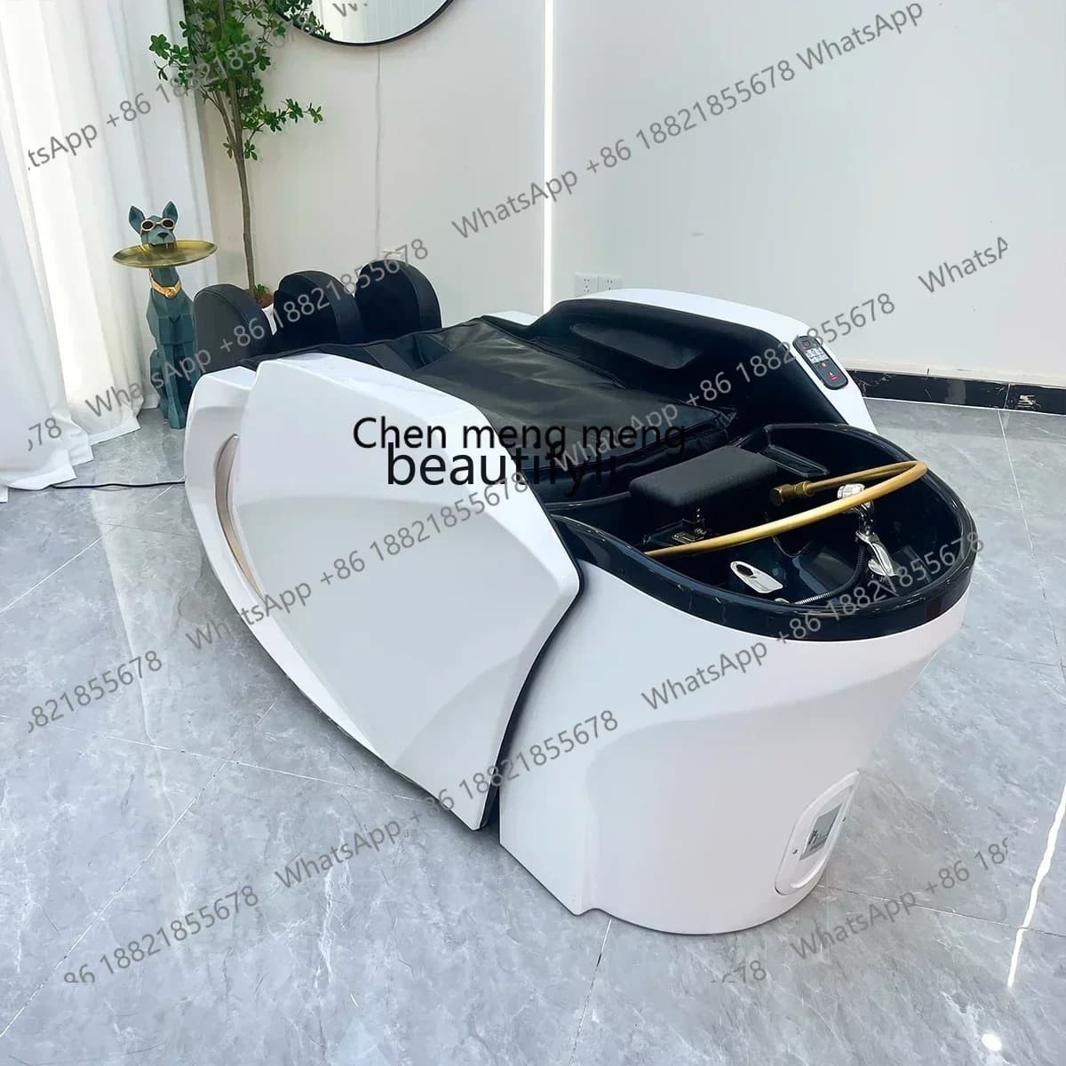 New arrive Y Intelligent electric massage shampoo bed Barber shop Automatic water circulation fumigation head treatment bed