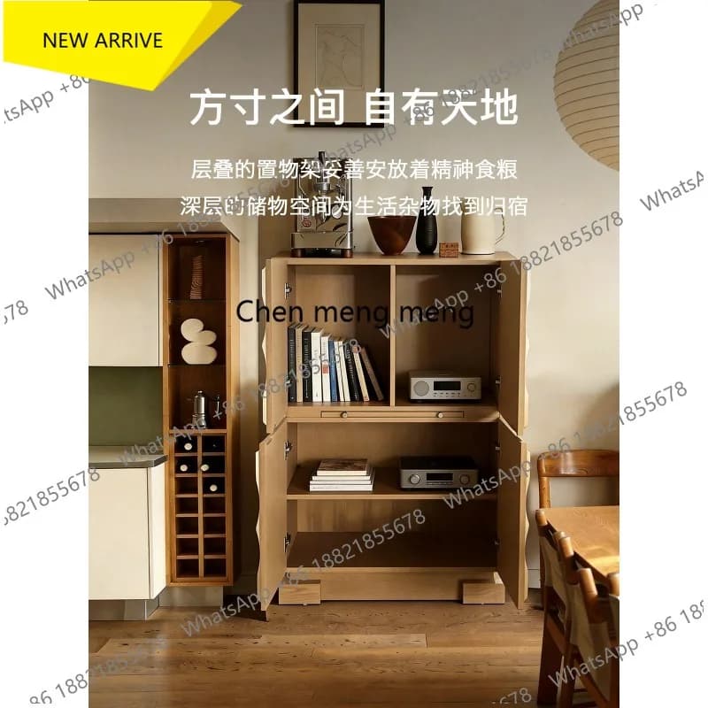 M178 Retro chest, bedroom, living room, designer ash wood, high-end locker, dining side cabinet