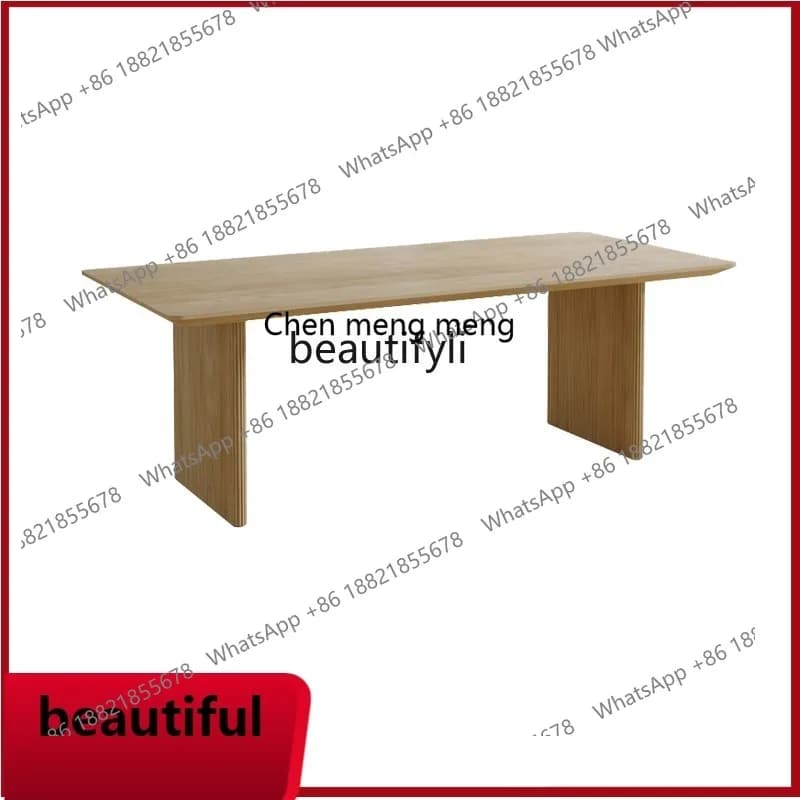 X  Nordic Solid Wood Dining Table Rectangular Dining Table Simple Modern Conference Table Creative  Designer Workbench furniture