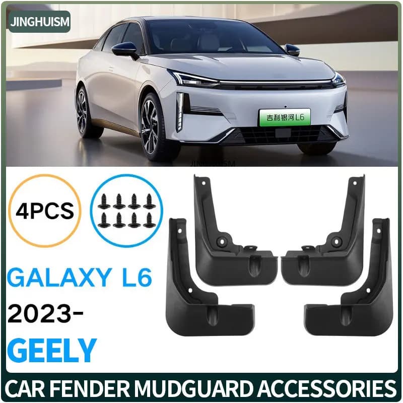 Car Mud Flaps Mudguards Cars Exterior Modification Splash Guards Tire For Geely Galaxy L6 2023-2024 Protection From Dirt And Mud