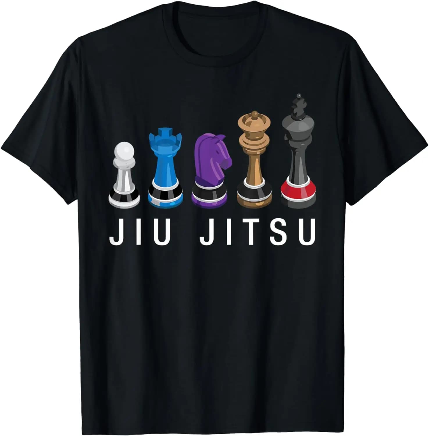 Funny BJJ Brazilian Jiu Jitsu Chess Belt Fighter MMA Gifts T-Shirt  Men Clothing Top Cotton Vintage Clothes Streetwear Camisetas