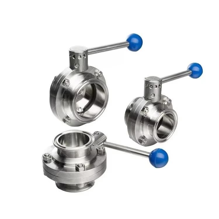 Sanitary Stainless Steel Manual Control Butterfly Valve & Ball Valve, Food‑Grade Pipeline Valve