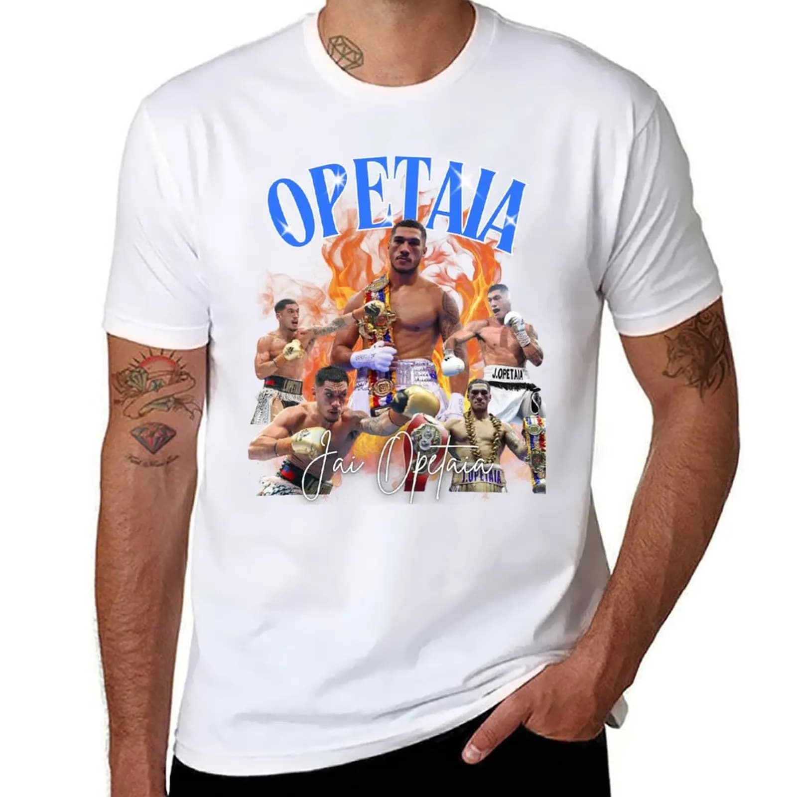 Jai Opetaia Boxing Cruiserweight King TSHIRT T-Shirt cotton t shirt pack men t shirt cotton 100% T-Shirt