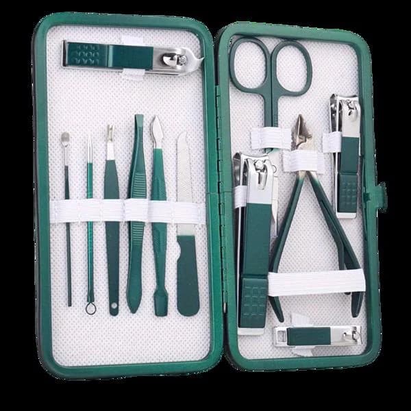 12-Piece Stainless Steel Nail Care Kit Durable Ultra-Sharp Manicure & Pedicure Tools Cuticle Clippers Gift Box for Men/Women