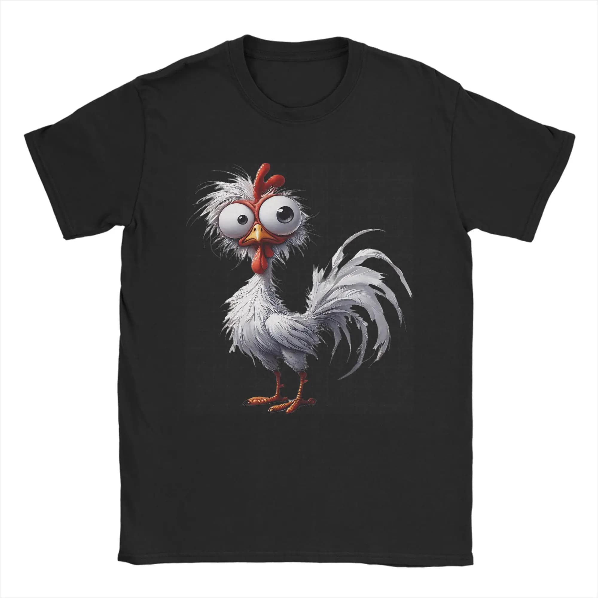 Chicken Funny Farm Animal Cotton T-Shirt For Men's Summer Y2K Casual T Shirts Comfortable Fashion Tees Oversized Wholesale Tops