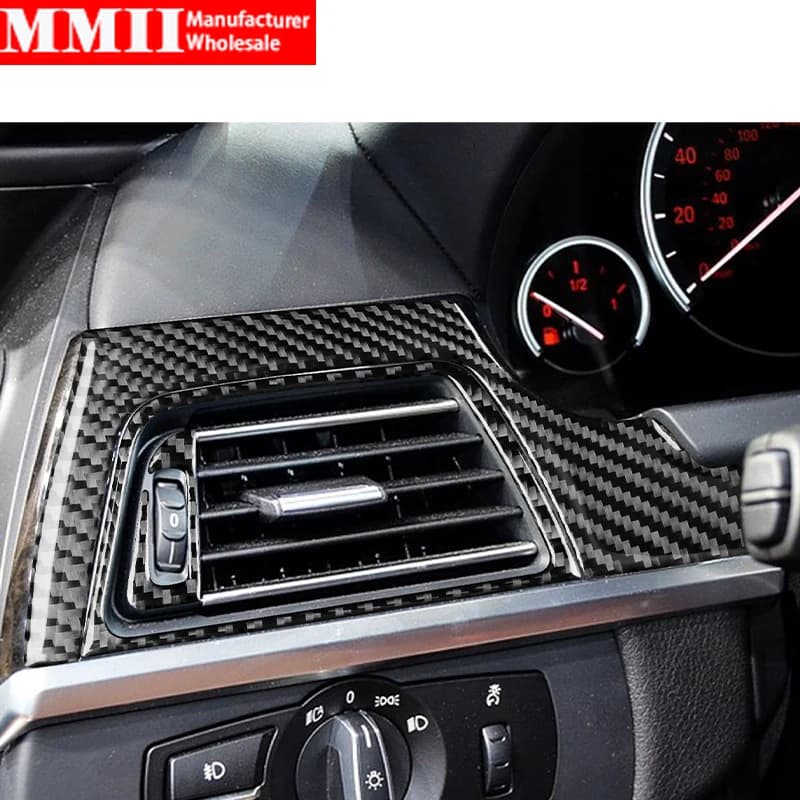 Real Carbon Fiber For BMW 6 Series M6 F12 F13 F06 2011-2018 Car Interiors Accessories Air Vent Outlet Frame Cover Trim Stickers
