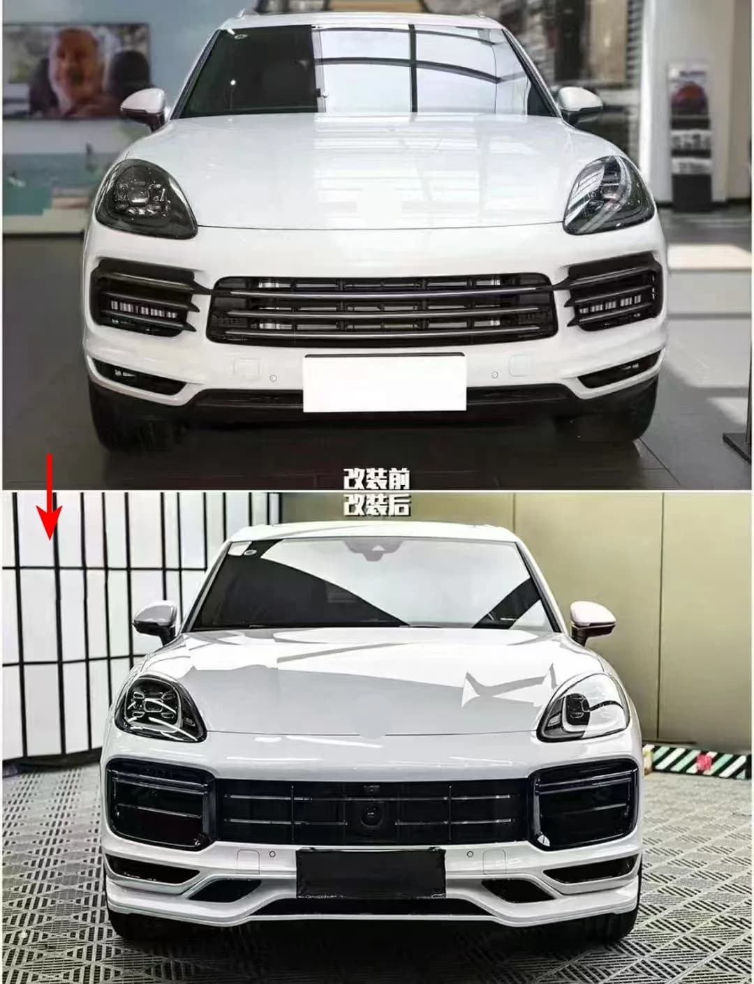 Upgrade to the Turbos Style Bodykit Body Kit Sets with Front Rear Bumper Side Skirt for  Cayenne 9Y0.1 Car Part 2018-2023