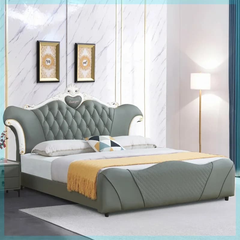 Nordic High End Quality Bed Frame Ltalian Style Twin Designer High End Reading Bed Princess Modern Organizer Muebles Furniture