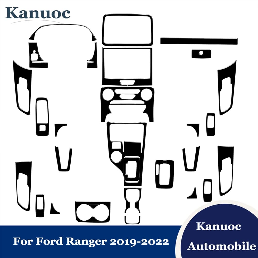 For Ford Ranger 2019 2020 2021 2022 Jet Black Car Interior Stickers Speedometer Decorative accessories