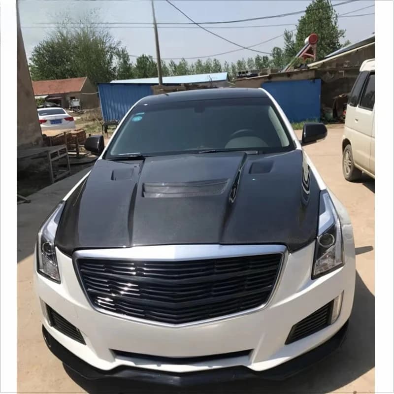 ATS Style Car Carbon Fiber Engine Hood for Cadillac