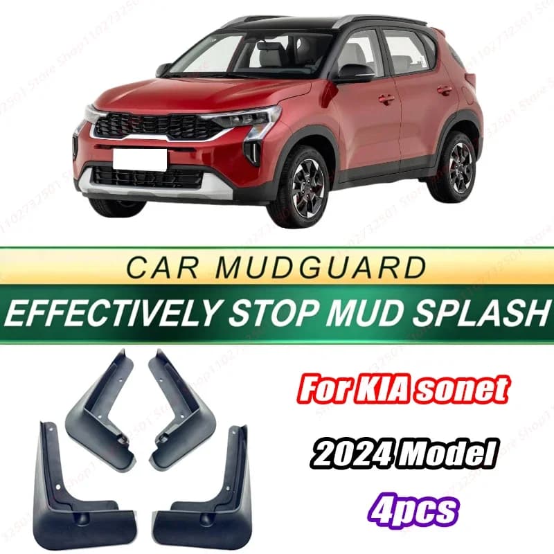 For KIA sonet 2024 Model 4PCS Front Rear Mud Flaps Splash Guards Fender Mudguards Auto Accessories