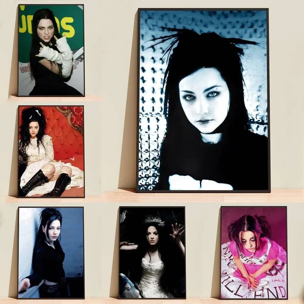 Gothic Metal A-Amy Lee-e Retor Poster High Quality Dorm Living Room Aesthetic Wall Decoration Painting Stickers Gift
