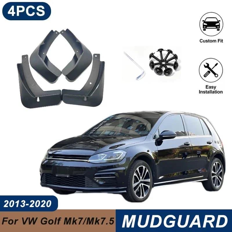 4PCS Car Mud Flaps For Volkswagen Golf Mk7/Mk7.5 5G 2013-2020 Waterproof Anti-Splash Fender Mudguards Auto Exterior Accessories