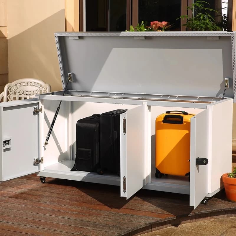 Outdoor Balcony Cabinet Outdoor Locker Locker Garden Tool Cabinet Waterproof Sunscreen Steel Cabinet 53cm Deep